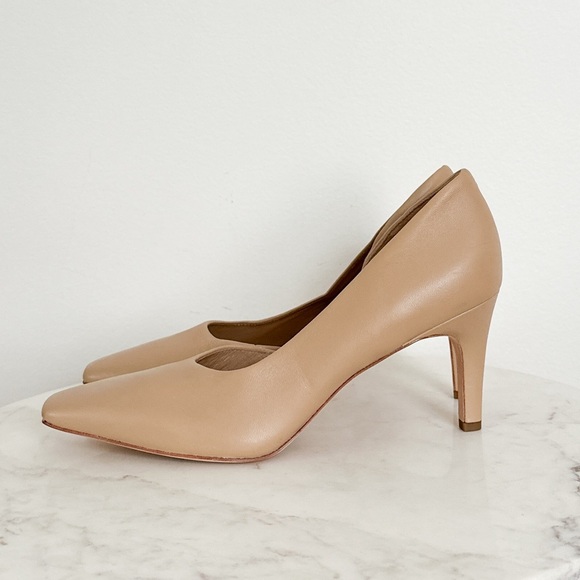NEW VINCE Tiana Square Toe Leather Pump in Tan Size 10 - Picture 5 of 8